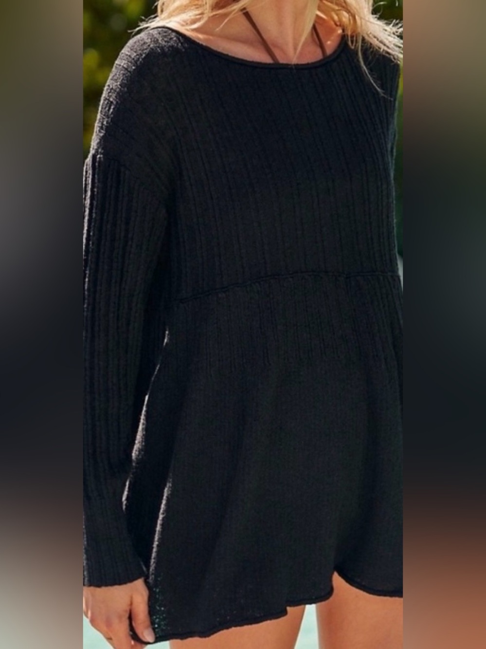 Free People FP Beach Delaney Oversized Sweater Top $68 Retail